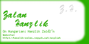 zalan hanzlik business card